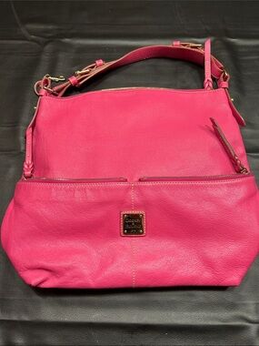 Dooney & Bourke Bright Pink Pebble Leather Shoulder Bag